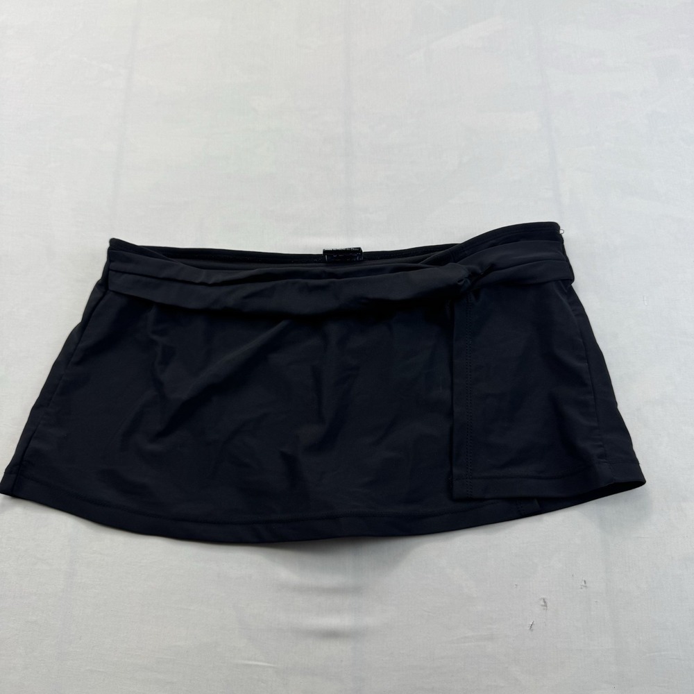 Faded Glory Womens Medium 8-10 Black Nylon Stretch Athletic Skort Skirt
